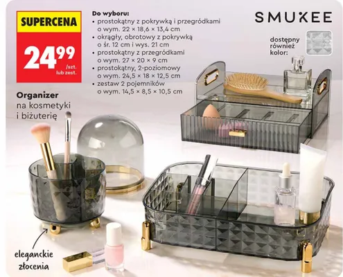 Organizer zestaw 2 pojemników promocja w Biedronka