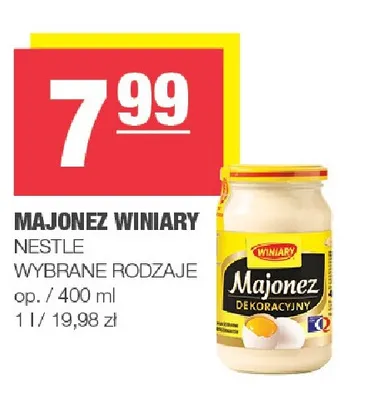 Majonez Winiary Nestle promocja w SPAR