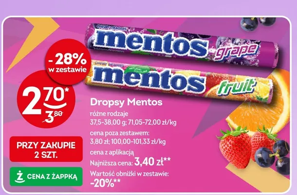 Dropsy różne rodzaje promocja w Żabka