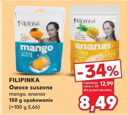 Owoce suszone mango, ananas promocja w Kaufland