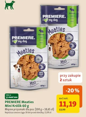Przysmaki dla psa PREMIERE Meaties Mini Królik promocja w MAXI ZOO