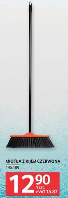 Miotła z kijem czerwona promocja w Selgros