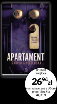Książka Apartament Izabela Janiszewska oprawa miękka promocja w Empik