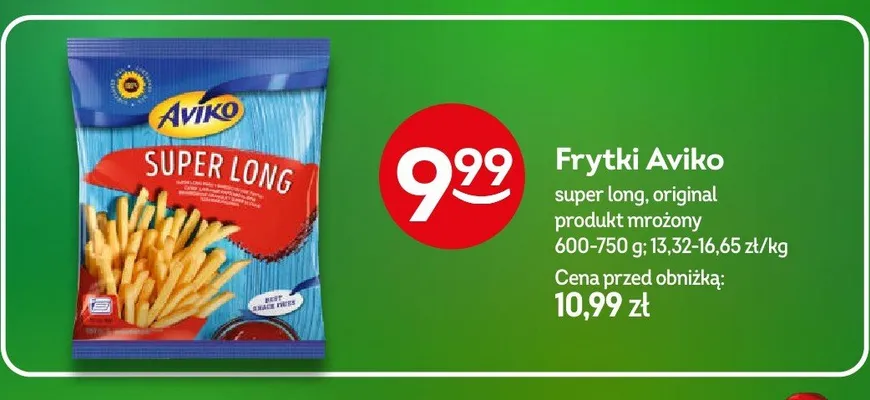 Frytki super long, original produkt mrożony promocja w Żabka