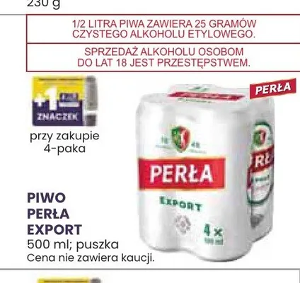 Piwo Perła Export 4-pak 500ml promocja w Stokrotka