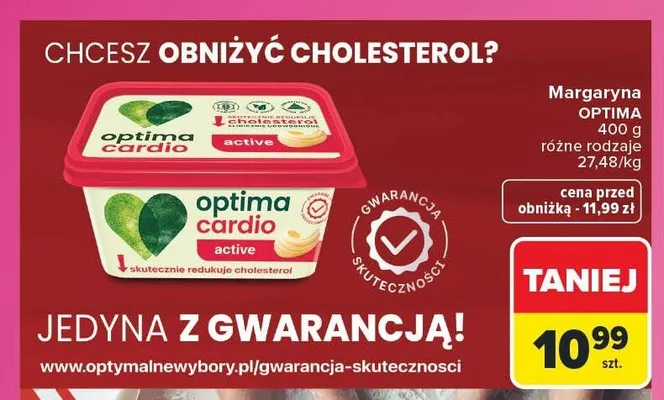 Margaryna Optima Cardio promocja w Carrefour