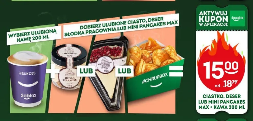 Zestaw kawa 200 ml + deser Tiramisu Słodka Pracownia promocja w Żabka