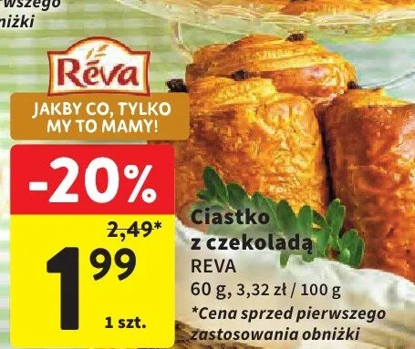 Ciastko z czekoladą promocja w Intermarche