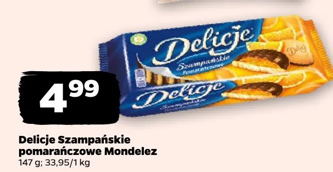 Ciastka szampańskie pomarańczowe Mondelez promocja w Netto