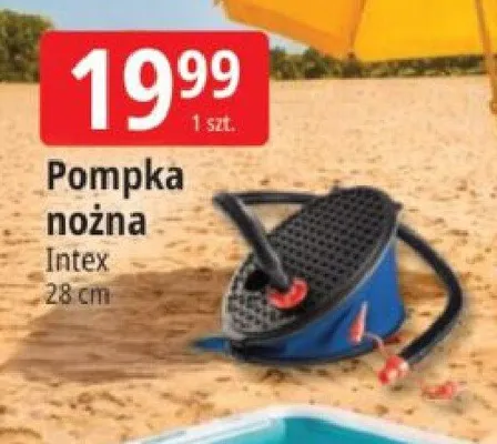 Pompka nożna Intex 28cm promocja w Leclerc