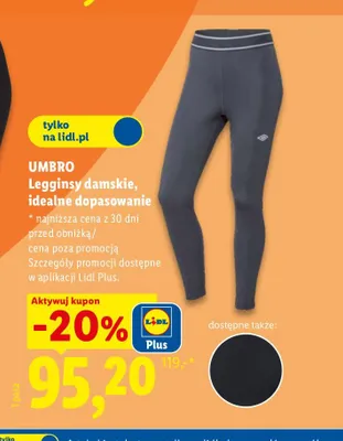 Legginsy damskie Umbro promocja w Lidl