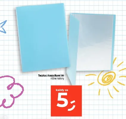 Teczka z koszulkami A4 promocja w Dealz