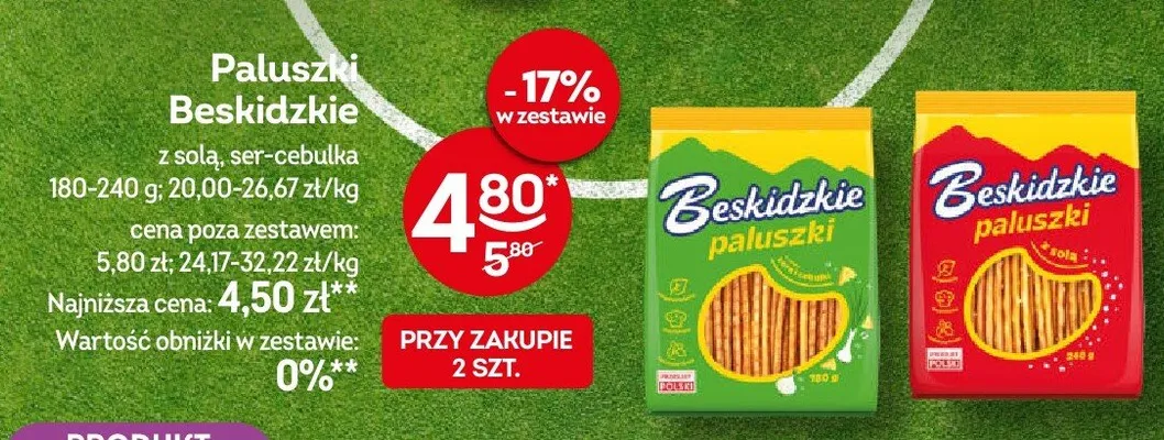 Paluszki Beskidzkie ser-cebulka promocja w Żabka