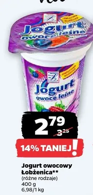 Jogurt owocowy Łobżenica promocja w Netto