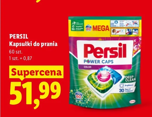 Kapsułki do prania Persil Power Caps promocja w Lidl