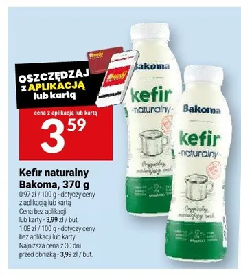 Kefir naturalny Bakoma promocja w Twój Market