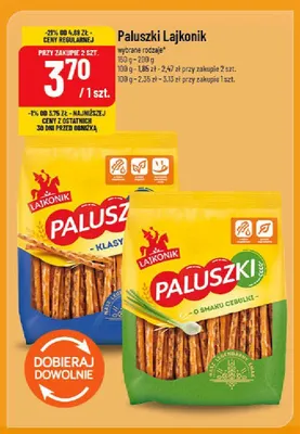 Paluszki o smaku cebulki Lajkonik promocja w POLOmarket