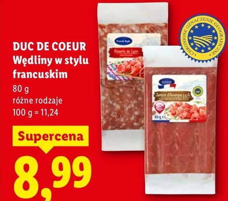 Wędliny w stylu francuskim różne rodzaje promocja w Lidl