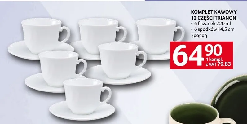 KOMPLET KAWOWY 12 CZĘŚCI TRIANON promocja w Selgros