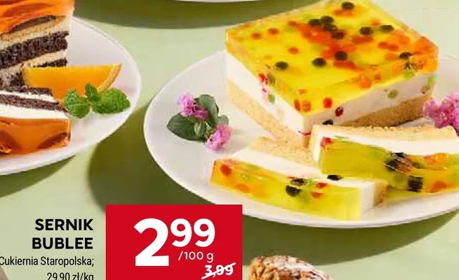 Sernik Bublee Cukiernia Staropolska promocja w Stokrotka