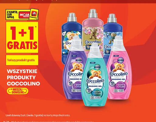 Żel do prania Coccolino Wonder Wash Speed Clean promocja w Biedronka