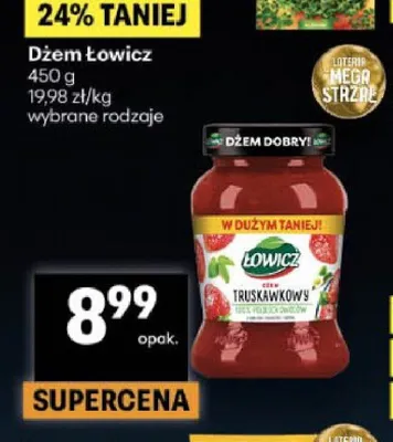 Dżem truskawkowy Łowicz promocja w Delikatesy Centrum