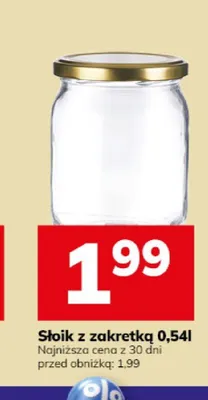 Słoik z zakrętką 0,54 l promocja w Hitpol