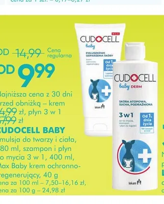 Krem ochronno-regenerujący Cudocell Max Baby promocja w Super-Pharm