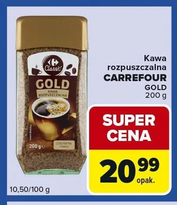 Kawa rozpuszczalna CARREFOUR Gold promocja w Carrefour Express