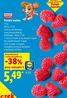 Maliny polskie promocja w Lidl