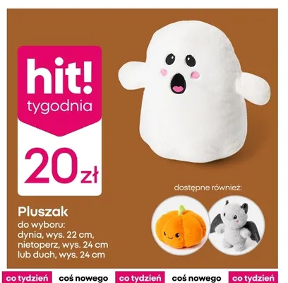 Pluszak duch wys. 24 cm promocja w Pepco