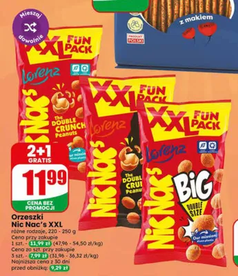 Orzeszki Nic Nac's Big Double Size XXL promocja w Dino