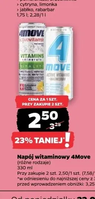 Napój witaminowy 4Move promocja w Netto