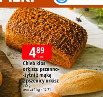 Chleb kłos orkiszu pszenno-żytni z mąką z pszenicy orkisz promocja w Leclerc