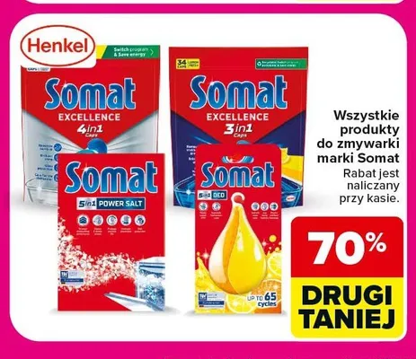 Kapsułki do zmywarki Somat Excellence 4in1 Caps promocja w Carrefour Market