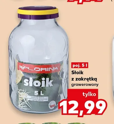 Słoik z zakrętką grawerowany Florina 5 l promocja w Kaufland