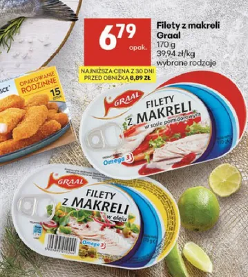 Filety z makreli w sosie pomidorowym Graal promocja w Delikatesy Centrum