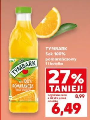 Sok 100% pomarańczowy promocja w Kaufland