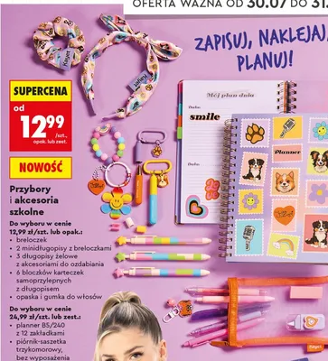 Bloczki karteczek samoprzylepnych z długopisem Kayet 6-pak promocja w Biedronka