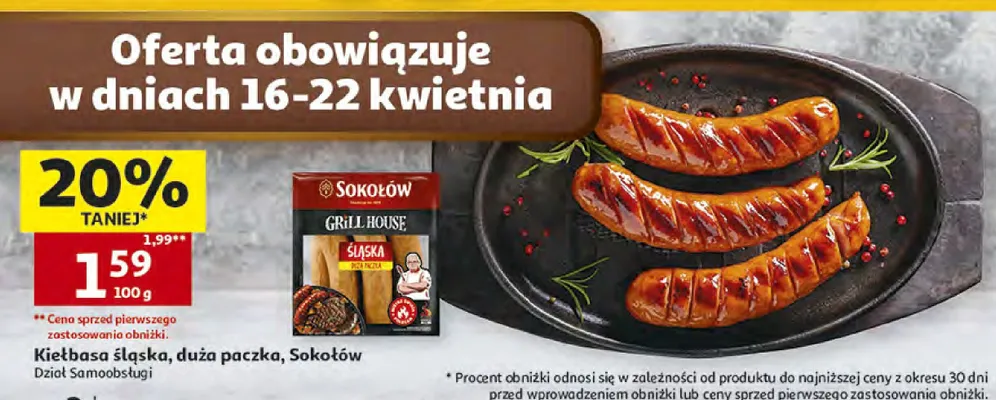 Kiełbasa śląska, duża paczka promocja w Auchan