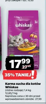 Karma sucha dla kotów Whiskas promocja w Netto