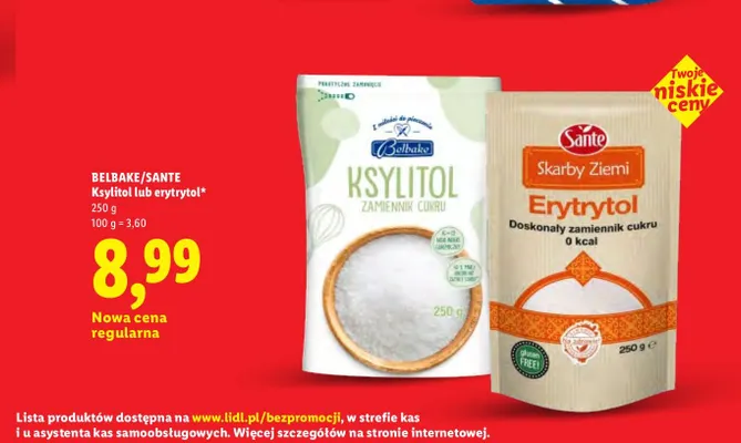 Erytrytol Sante promocja w Lidl
