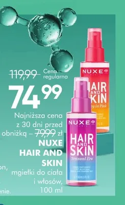 Mgiełka do ciała i włosów Nuxe Hair and Skin promocja w Super-Pharm