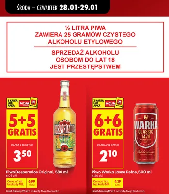 Piwo Desperados Original promocja w Biedronka