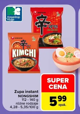 Zupa instant Shin Ramyun Nongshim promocja w Carrefour Market