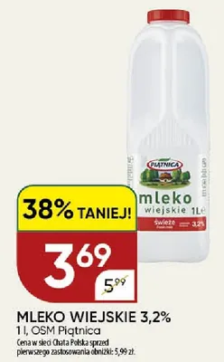 Mleko Wiejskie Piątnica 3,2% promocja w Chata Polska