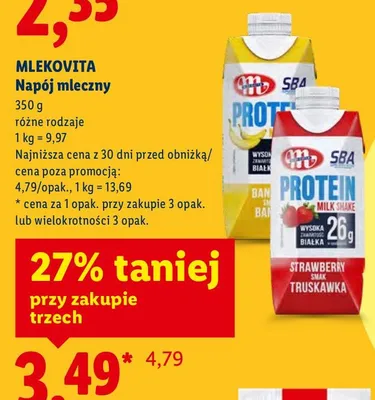 Napój mleczny promocja w Lidl