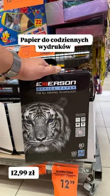 Papier ksero Emerson Office Paper A4 promocja w Biedronka