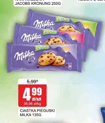 Ciastka Pieguski Milka z czekoladą promocja w Bingo