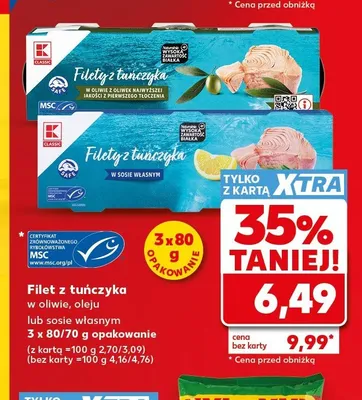 Filet z tuńczyka K-Classic promocja w Kaufland